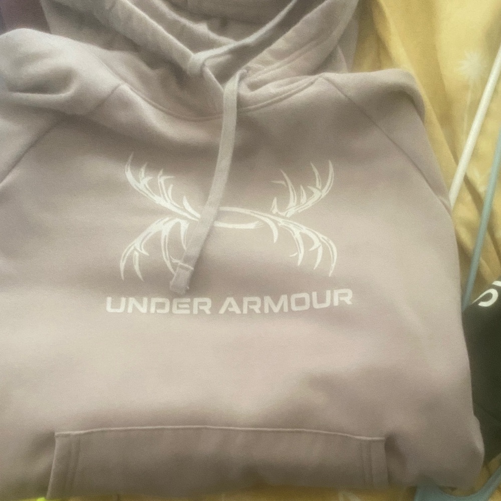 Under Armour Light Gray Hoodie with Logo